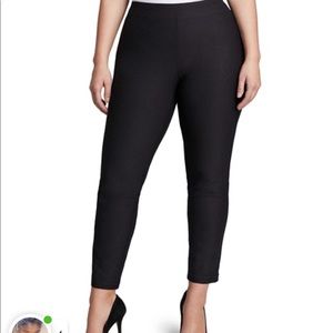Eileen Fisher black stretch crepe Capri.